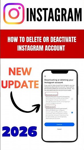 how to deactivate or delete Instagram account??
