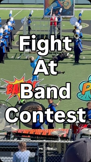 Fight breaks out at band contest. #punch #bandkid #comeoutandplay | Thebandmom