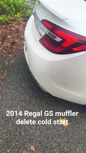 2014 Buick Regal GS cold start with a muffler delete #buick #regal #gs #coldstart #exhaust #muffler