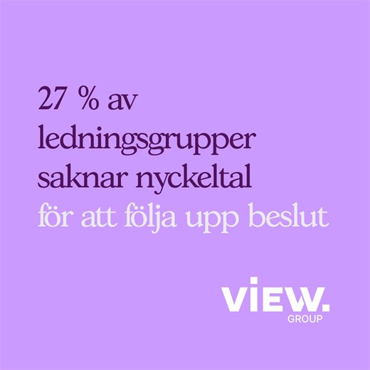  Vi har undersökt hur nordiska ledningsgrupper fattar affärsstrategiska beslut. Resultatet visar att ungefär en tredjedel brister i att sätta mätbara nyckeltal för sina beslut. Drygt hälften saknar också helt eller delvis systemstöd för att följa upp effekterna av besluten.  Ladda ner rapporten Beslutsbarometern för fler insikter: https://viewgroup.se/beslutsbarometern-2025/ | VIEW Group Sverige | Facebook