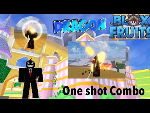 Blox Fruits - How to one shot combo with dragon + rengoku + superhuman