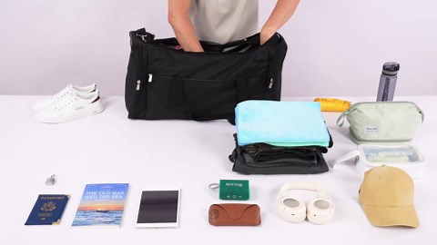 25 in Large Travel Duffel Bag for Men - 56L Roomy Weekender Bag with Trolley Sleeve (Gray)