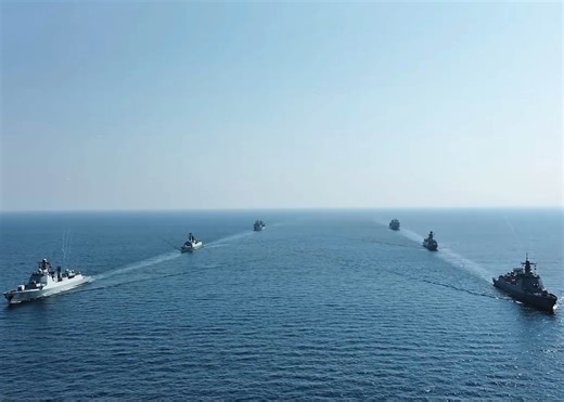 China's navy stages show of force near Red Sea