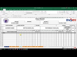 MODIFIED 4TH QUARTER E CLASS RECORD TUTORIAL