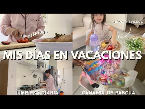 ASÍ VAN MIS DÍAS CON DOS HIJOS EN VACACIONES 😫 COMPRÉ LA CANASTA DE PASCUA PARA ALAIA