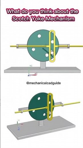 Scotch yoke Mechanism #automobile #autocadblocks #solidworks #machine #machinedesign #viral #foryou