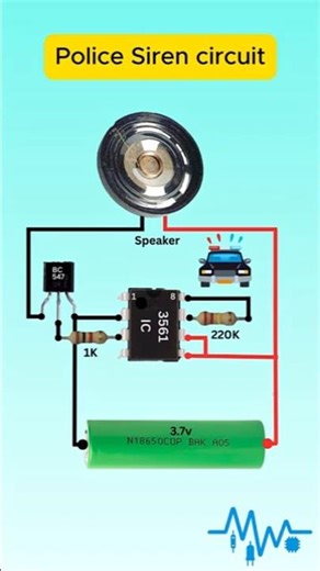 Police Siren Sound Generator Circuit using IC 555 #arduino #automation #arduinodue #arduinoide