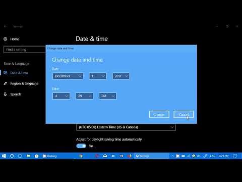 Windows 10 Fall Creators update Time Zone Date Time settings where to change them