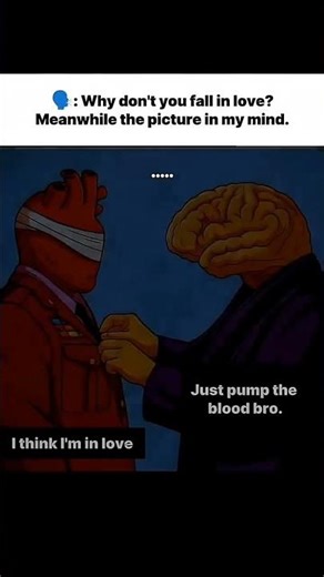“When Your Heart Falls in Love but Brain Says: Control Bro!😭🧠”#HeartVsBrain#LoveVsLogic#overthinking