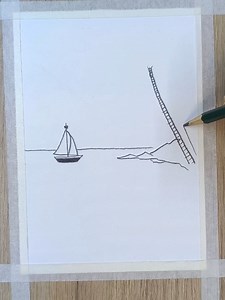 Truco para Dibujar un Paisaje a Lapiz pasoa paso 🔥 #arte #dibujo #aprender #paisajes #landscape #art | Easy Art