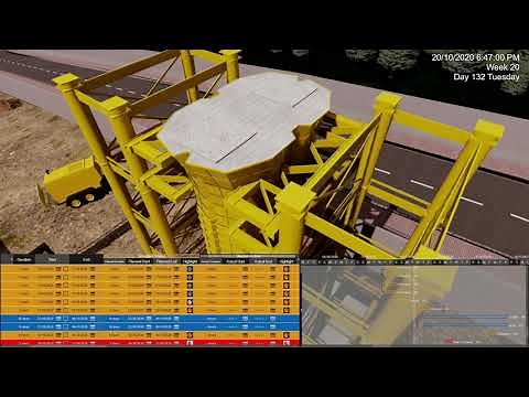 4d Construction Sequence Animation – Bridge Construction