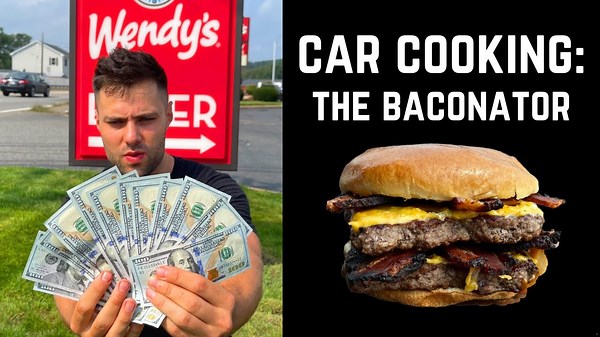 CAR COOKING: Sleepover at Wendy's (Max vs Baconator)
