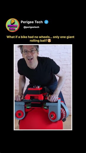 A Bike That Rides on a Giant Ball 🤯#shorts #technology #robotics #engineering #futuretech