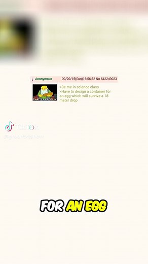 Epic Egg Drop Challenge: Surviving an 18 Meter Fall Witness the ultimate egg drop challenge as we design a bomb-inspired container to protect an egg from an 18-meter drop. Will our unconventional approach succeed or result in a devastating explosion? Watch the suspense unfold and discover the secret to a successful egg drop! #EggDropChallenge #ExtremeEggDrop #EggProtection #CreativeContainer #ExperimentGoneWild #UnconventionalDesign #EngineeringChallenge #PhysicsExperiment #EggDropSurvival #Desi