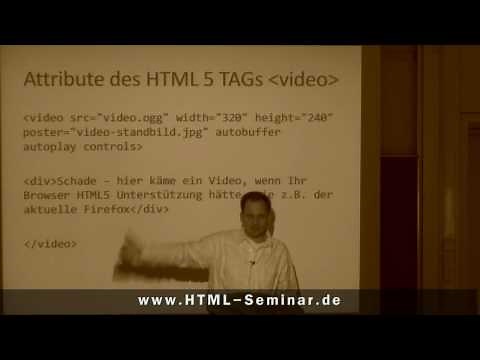 Video über HTML5 einbinden - www.HTML-Seminar.de