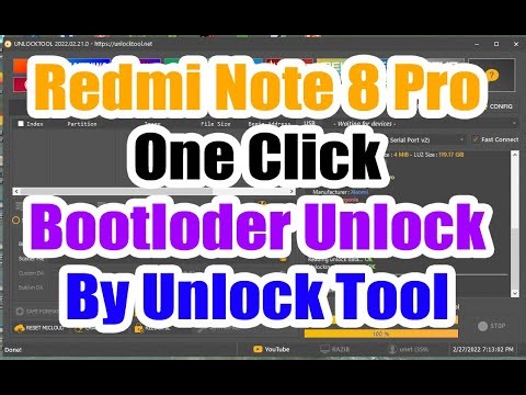 One Click Redmi Note 8 Pro Bootloder Unlock By Unlock Tool