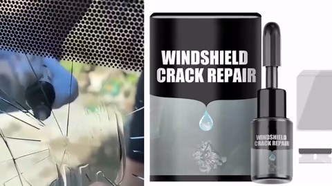 Windshield Crack Repair Kit,2024 New Cracks Gone Glass Repair Kit, Car Window Car Windshield Repair Kit Automotive Windscreen Tool, Glass Repair Fluid for Fixing Chips and Star Shaped Crack (1pcs)