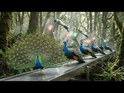 How Millions of Peacocks Are Fed Automatically | Global Factory