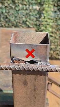 The technique for welding steel rebar to thin-walled tubing—which is extremely difficult to execute