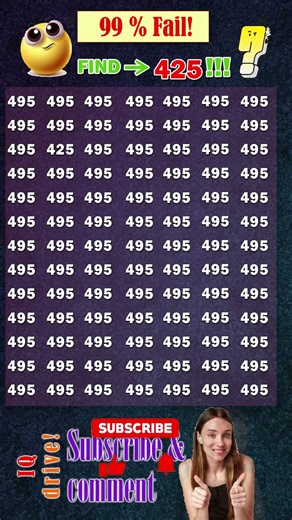 Tell me where 425? | Math Puzzle #shorts #different #puzzles #opticalillusion