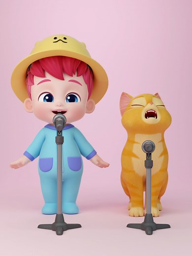 🎤 Hey! Wanna hear The Cat Song? #cat#catsong #kitty #boo #Bebefinn #Bebefinnsong #nurseryrhymes #kidssong #tiktokkids #baby #bebes #animation