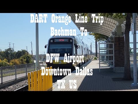 DART Orange Line Trip: Bachman to DFW Airport and Downtown Dallas TX US Nov 2025