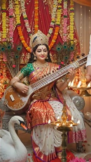 #Maa sarswati puja bhajan stetus#🌺shortvideostrending #commingsoon 23 january#,jai mata di!!🌺♥️🚩