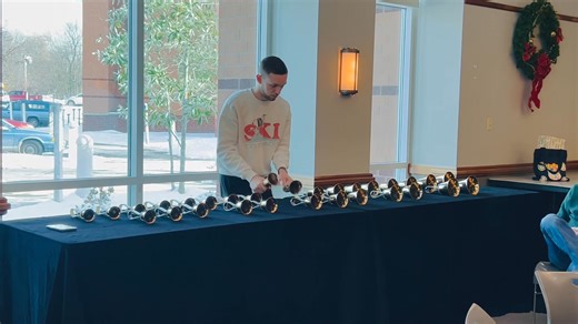 Owen Joyce playing the hand bells at Rotary! 🔔 #RotaryClubofSalem #ServiceAboveSelf 💙💛 | Rotary Club of Salem, Ohio