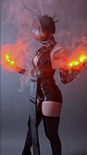 making Fire Gloves for Bomb Girl cosplay 🔥 #chainsawman #reze #anime #cosplay #bombgirl #crafting