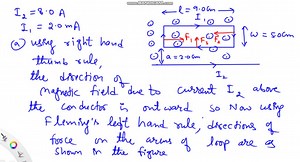 A rigid rectangular loop carrying a current of 5 A is located in the x-y plane with its four comers at (0,0),(1,0),(1,2), and (0,2). Determine the magnetic force exerted on each side of the loop if the region in which the loop is located is permeated with a 𝐁 field given by (a) 𝐁=8 1.5  T and (b) 𝐁=2 1 . 5 T. | Numerade