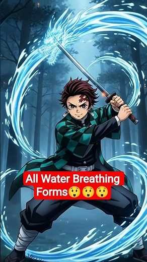 🌊 All 10 Water Breathing Forms by Tanjiro #shorts #demonslayer #tanjiro #anime #kimetsunoyaiba