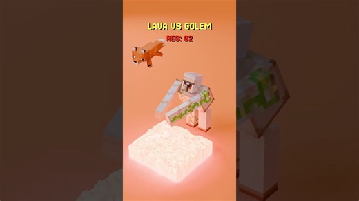 Minecraft iron golem fluid simulation feat. saving foxes
