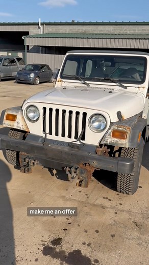 How many low offers are we going to get for this Jeep Wrangler TJ ? The wheels, hardtop, engine and transmission make this “kinda” valuable ! | Auto Parts City, Inc.