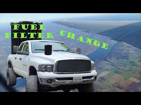 Fuel Filter Change | Dodge Ram 5.9 24 Valve Cummins | How To Change Filter For Cummins Diesel Engine