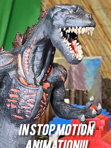 Shin Godzilla Atomic Breath in Stop Motion #godzilla #fyp #stopmotion #animation #monster