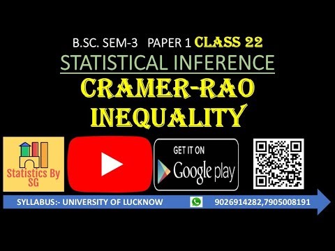 CLASS 22 CRAMER-RAO INEQUALITY