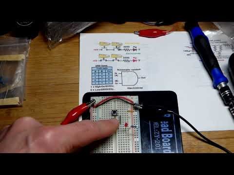 Breadboard Switch Based AND Logic Gate By Electronzap