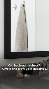 Tired of staring at those black, peeling edges on your mirror? MirrorMate frames are designed to cover up that damage and give your bathroom a whole new look. No tools, no replacing the entire mirror, just stick it on and watch your bathroom transform. | MirrorMate Frames
