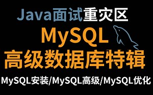 Java面试重灾区-B站最高质量涨薪的MySQL高级数据库特辑：从MySQL安装到MySQL高级再到MySQL优化，一战到底！