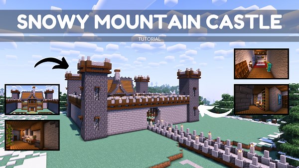 Minecraft: How to Built a Medieval Castle in The Snow Winter!🏰