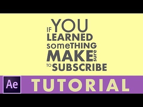 Making Kinetic Typography in After Effects | Tutorial