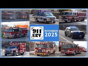 Fire Trucks, Ambulances, and Police Cars Responding Compilation | November 2025