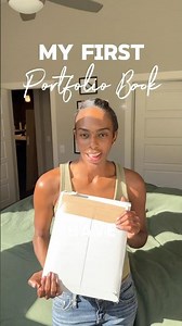 My 1st portfolio book and comp cards #modeling #modelingjourney #modelportfolio