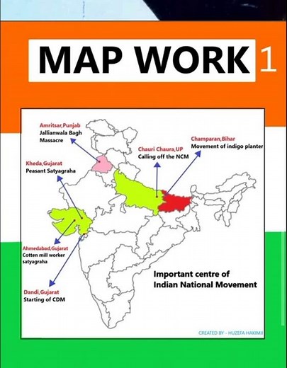 Nationalism in India Map work Class10 #cbseclass10