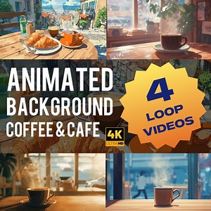 Animated Coffee Shop Background | Cozy Cafe Loop Videos | 4K Steaming Coffee Cup Ambience - Etsy Australia