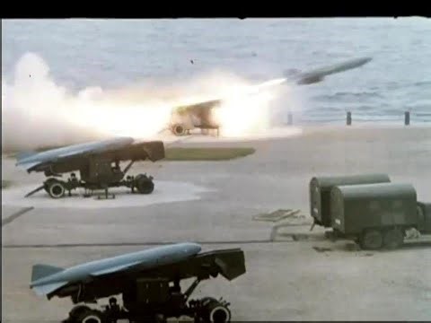 Silkworm missile launches by Chinese navy in 1980s 八十年代中国海军发射蚕式导弹