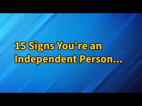 If you see this… It’s a sign you’re independent
