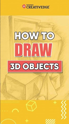 How to Draw 3D Objects: Simple Steps to Get Started! 🖌️| Master 3D Object Drawing | #shorts