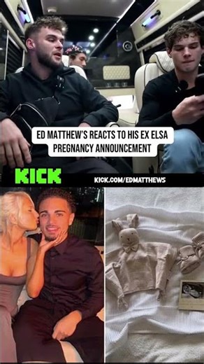 ed matthews reacts to his ex elsa pregnancy announcement. #edmatthews #clips