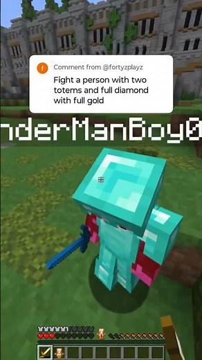 Day 8/30: Never underestimate golden tools ⚔️🪙 #minecraft #pvp #mcyt #gaming #challenge